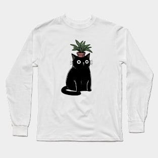 Cat Plant Head Long Sleeve T-Shirt